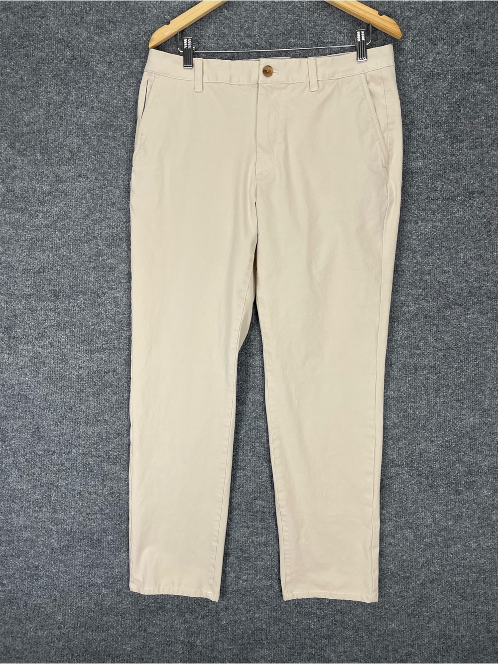 Bonobos Slim Fit Chino Pants Men’s 34x32 Beige Khaki Flat Front Slim Straight